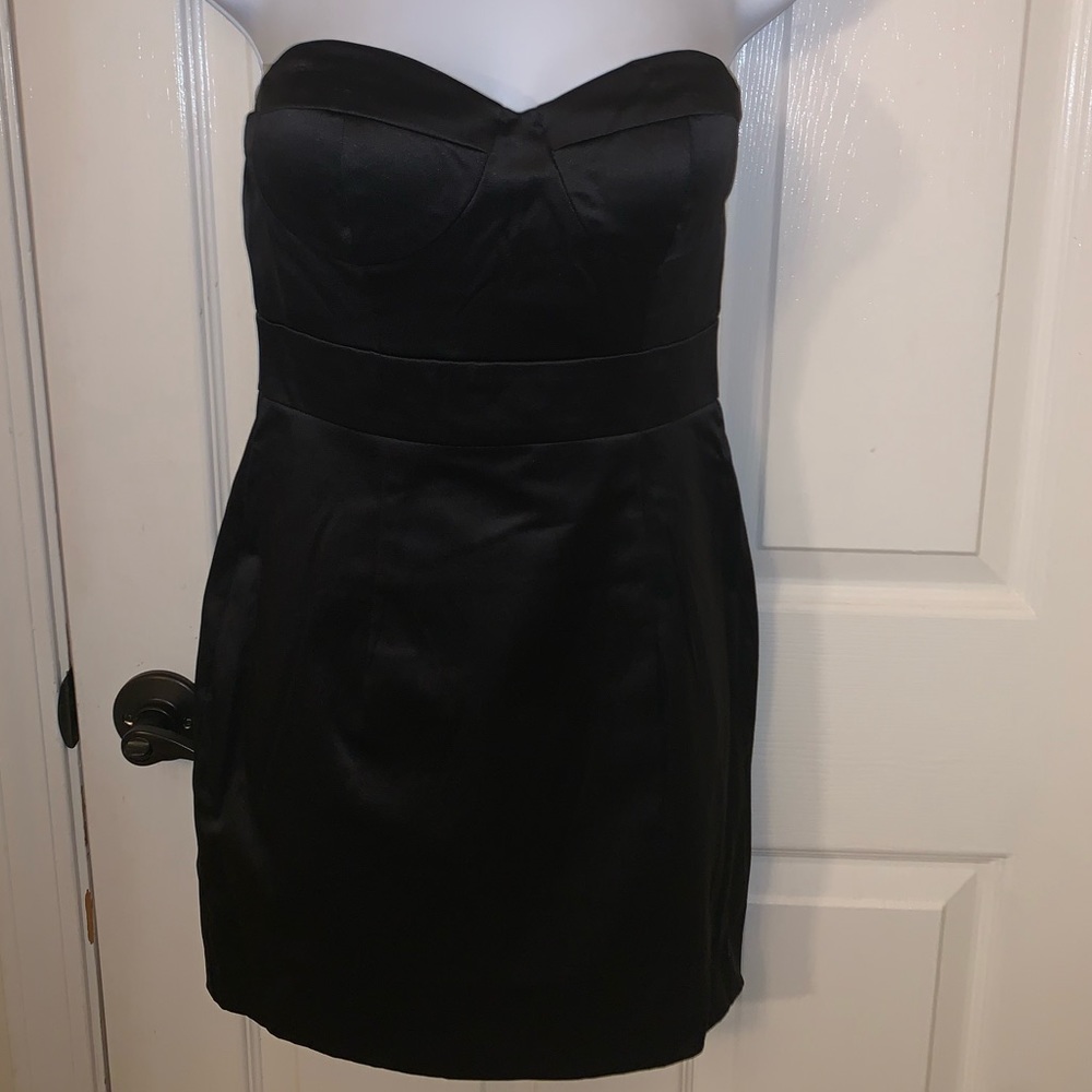🌹New Forever 21 black multi-way strap satin dress